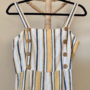 blue yellow white jumpsuits